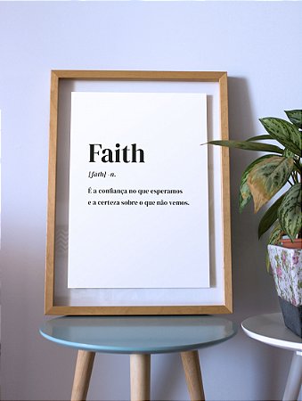Poster de frase Faith
