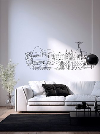 Adesivo de parede Skyline Rio