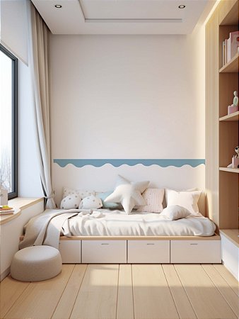 Faixa decorativa orgânica azul