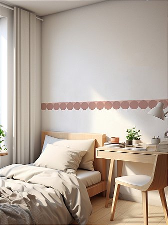 Faixa decorativa bolha rose