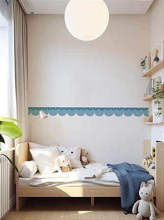 Faixa decorativa romântica azul