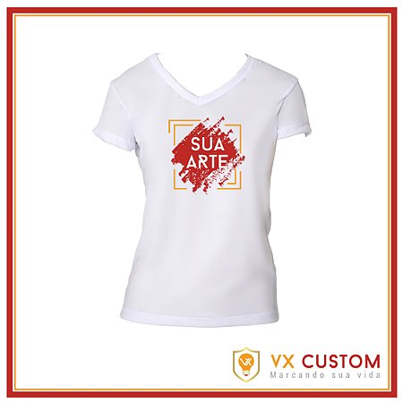 Camiseta de Poliéster Personalizada Baby Look