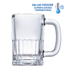 Caneca Chopp 355ml Modelo Outback- Vidro Temperado -25 Graus no congelador