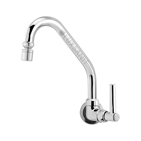 Torneira Cozinha Parede Bica Móvel Metal C/ Articulador C11