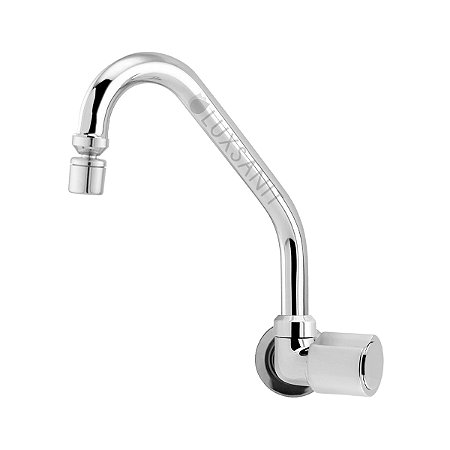 Torneira Cozinha Parede Bica Móvel Metal C/ Articulador C40