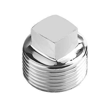 PLUG BUJÃO CROMADO ROSCA EXTERNA 1''