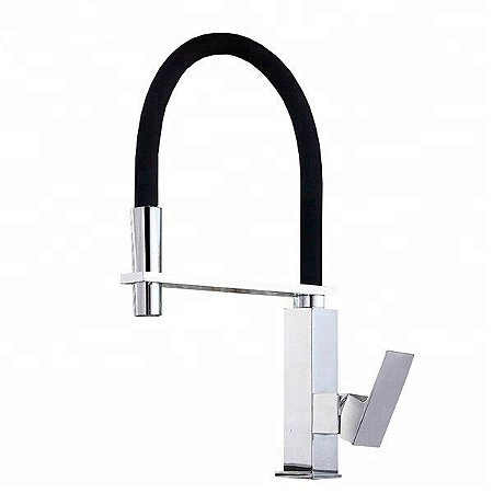 Misturador Monocomando Cozinha Bancada Quadrado Gourmet Jato Duplo