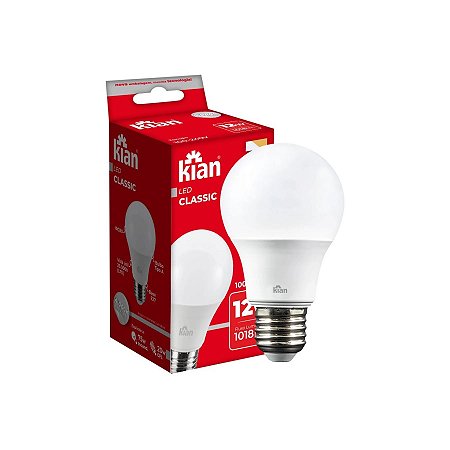 Lâmpada LED Bulbo 12W Branca Fria 1018 Lumens - KIAN