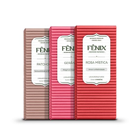 Kit Feminilidade - Rosa, Patchouli e Gerânio