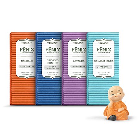 Kit Dharma 1 - 4 Incensos + Monginho de Brinde