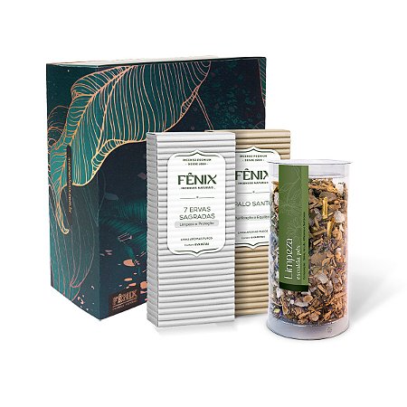 Kit Natal 3 - Incenso de Palo Santo e 7 Ervas + Escalda Pés Limpeza + Caixa de presente (brinde)