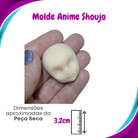 Molde de Silicone Anime Shoujo - Cabeça Feminina - BCV