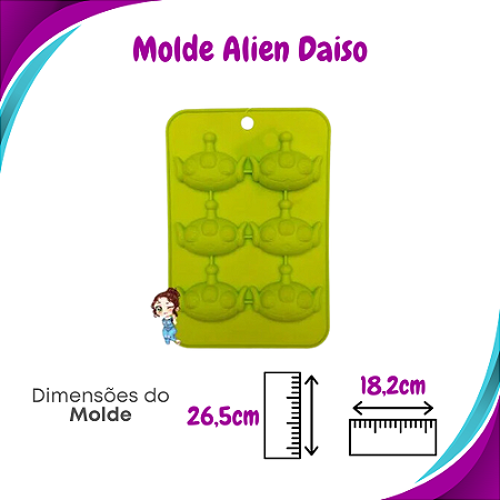 Molde de Silicone Alien - Forma de Silicone (TAM G) - Daiso