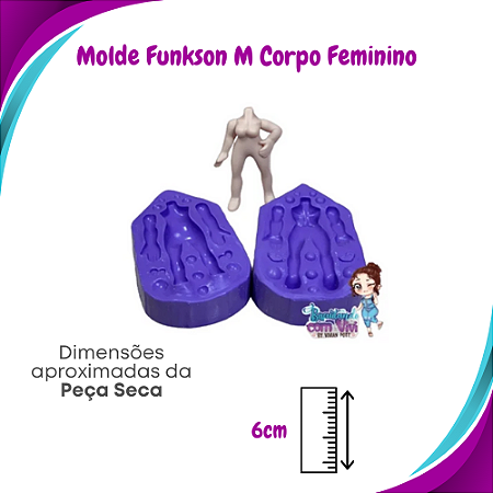Molde de Silicone Pop Funkson M - Corpo Feminino - BCV
