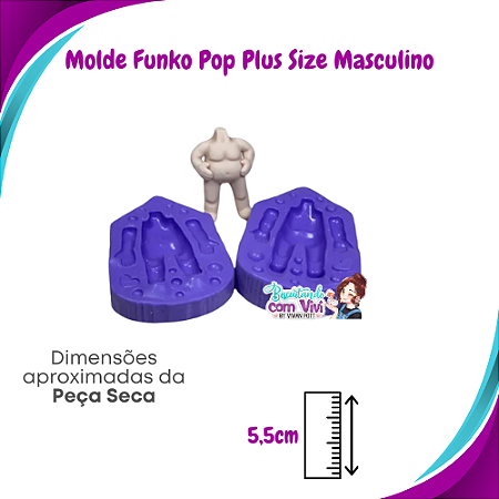 Molde de Silicone Pop Funkson P - Corpo Plus Size Masculino - BCV