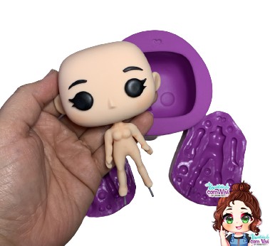 Molde de Silicone Pop Funkson P - Corpo Feminino + Cabeça - BCV