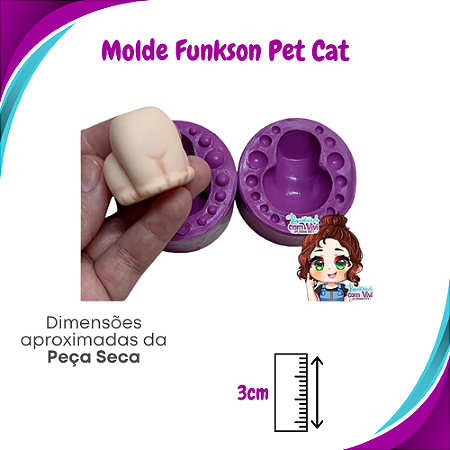 Molde de Silicone Pop Funkson P - Pet CAT - BCV