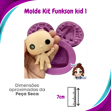 Molde de Silicone Pop Funkson Corpo Kid 1 + Cabeça Kid - BCV