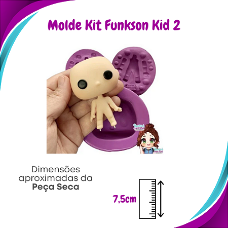 Molde de Silicone Pop Funkson Corpo Kid 2 + Cabeça Kid - BCV