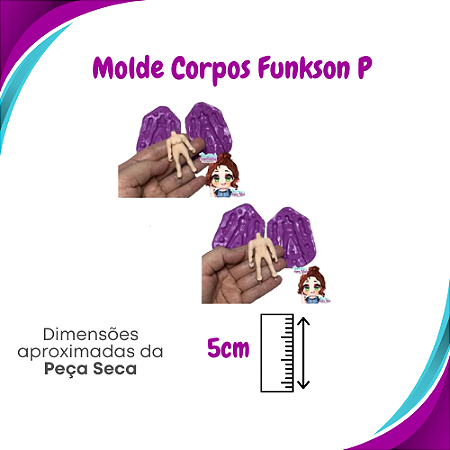 Kit Molde de Silicone Funkson P - Corpo Bipartido Feminino + Masculino