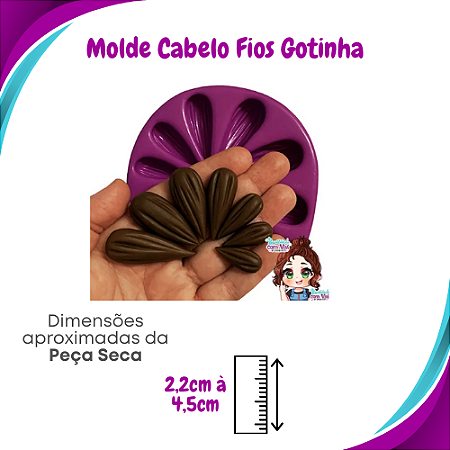 Molde de Silicone Cabelo Fios Gotinhas - BCV