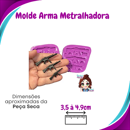 Molde de Silicone Armas Modelo Metralhadora - BCV