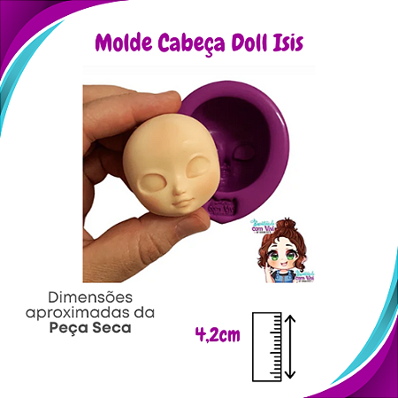Molde de Silicone Cabeça Doll Isis da Jessi - BCV