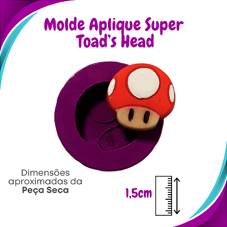 Molde de Silicone Aplique Super - Toad's Head - BCV