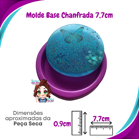 Molde de Silicone Base Chanfrada Redonda (7,7cm de diâmetro) - BCV