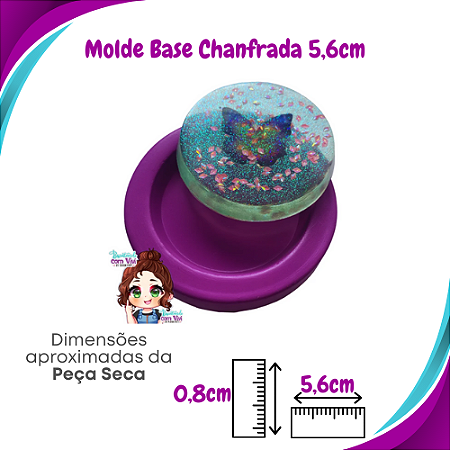 Molde de Silicone Base Chanfrada Redonda (5,6cm de diâmetro) - BCV
