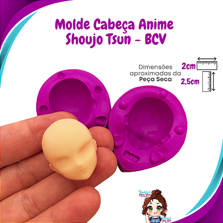 Molde de Silicone Anime Pro - Cabeça Shoujo Tsun - BCV