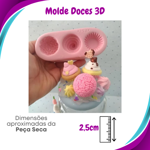 Molde Doces 3D - Marcela Arteira