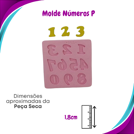 Molde de Silicone Números P - Marcela Arteira