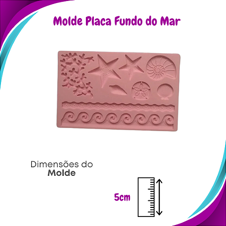 Molde de Silicone Placa N°1 Fundo do Mar - Marcela Arteira