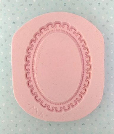 Molde de Silicone Moldura Oval - Marcela Arteira