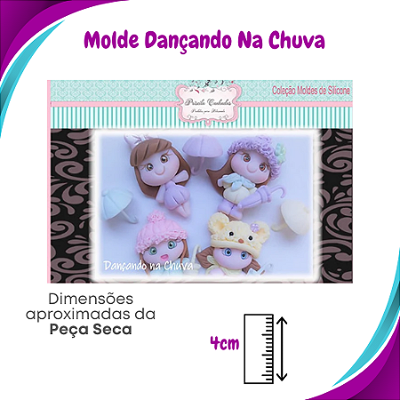 Molde de Silicone Dançando na Chuva - Pri Canhadas