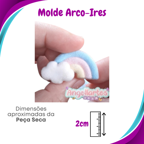 Molde de Silicone Arco-Íris - Angellartes