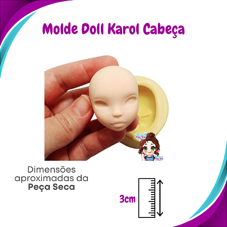 Molde de Silicone Doll Karol - Cabeça - BCV