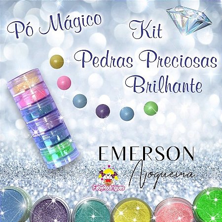 Pó Mágico Emerson Nogueira - Kit Pedras Preciosas Brilhantes