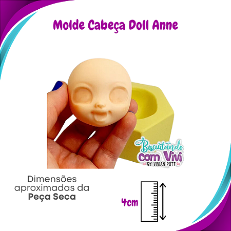Molde de Silicone Doll Anne - Cabeça - BCV