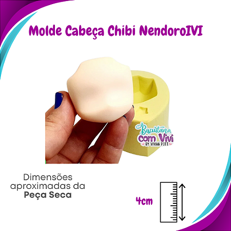 Molde de Silicone Chibi NendoroiVi - Cabeça - BCV