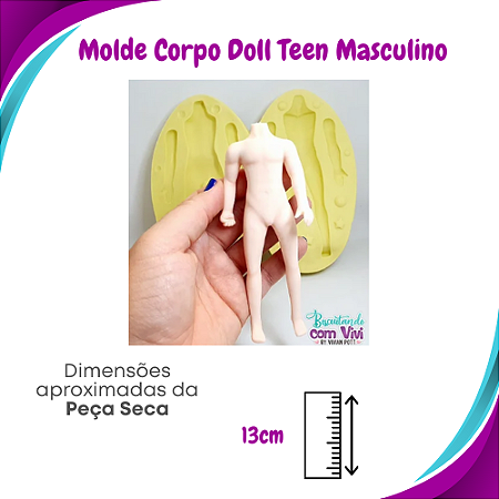 Molde de Silicone Doll Teen - Corpo Masculino - BCV