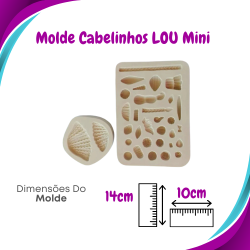 Molde Cabelinhos de LOU mini - Simone Moldes