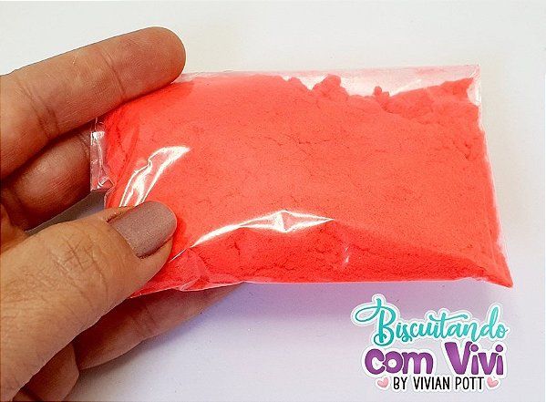 Pó para Flocagem Laranja Neon - 20g