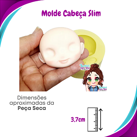 Molde de Silicone Chibi Slim - Cabeça - BCV