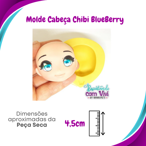 Molde Cabeça Chibi BlueBerry - BCV