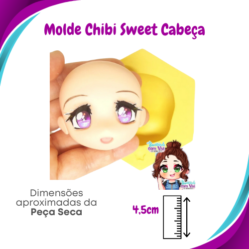 Molde de Silicone Chibi Sweet - Cabeça - BCV