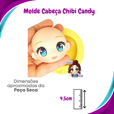 Molde de Silicone Chibi Candy - Cabeça - BCV