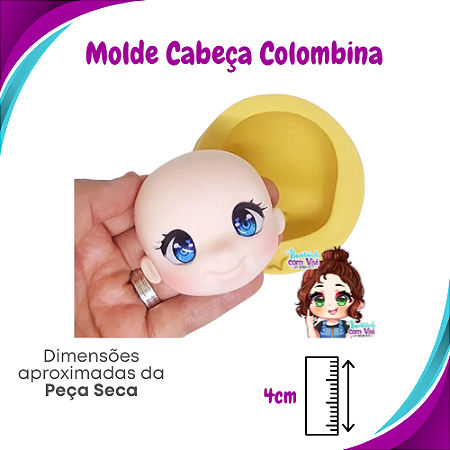 Molde de Silicone Colombina - Cabeça - BCV
