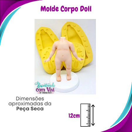 Molde de Silicone Doll Baby - Corpo Bipartido - BCV